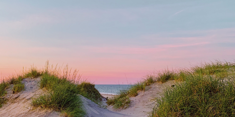 Sunset over the dunes