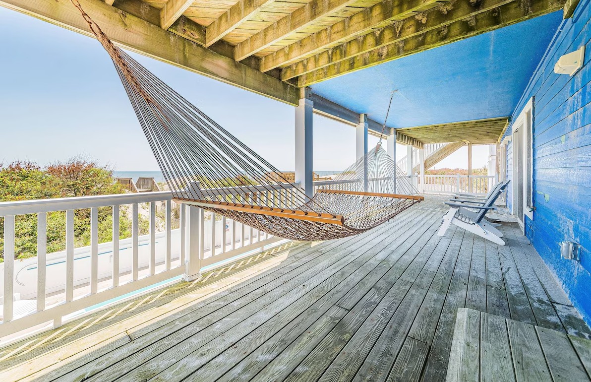 A hammock by the ocean